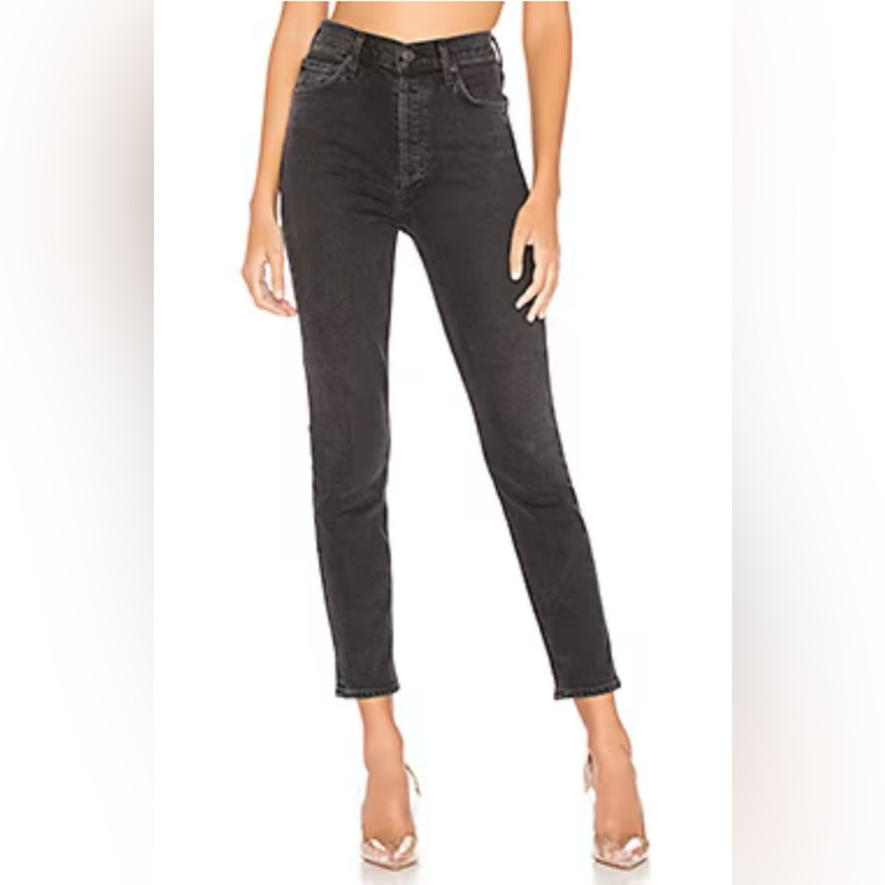 High Rise Slim AGOLDE Jeans - Black